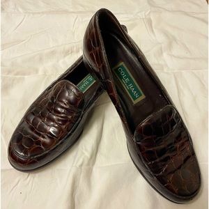 Cole Haan Brown Croc Loafers, sz. 9B